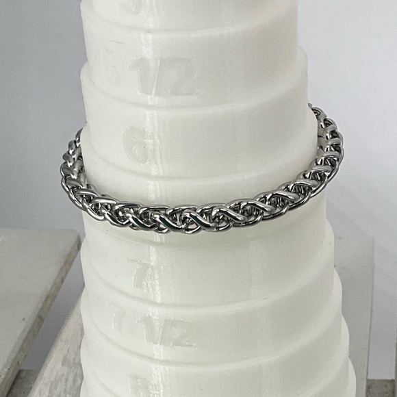 David Yurman Sterling Silver Foxtail Link Woven 6.5” Bracelet - Picture 1 of 10